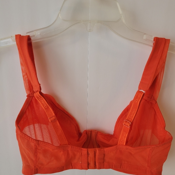 Chantal Tomass orange sheer women's bra 32C - Picture 6 of 14
